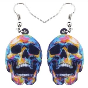 Halloween Day Of The Dead Dangle Earrings